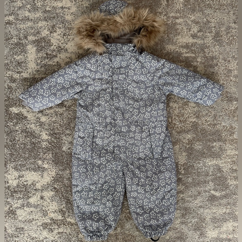 Rylee + Cru Toddler Blue Ditsy Floral Snowsuit 2-3T